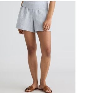 Quince 100% European Linen High Waisted Shorts